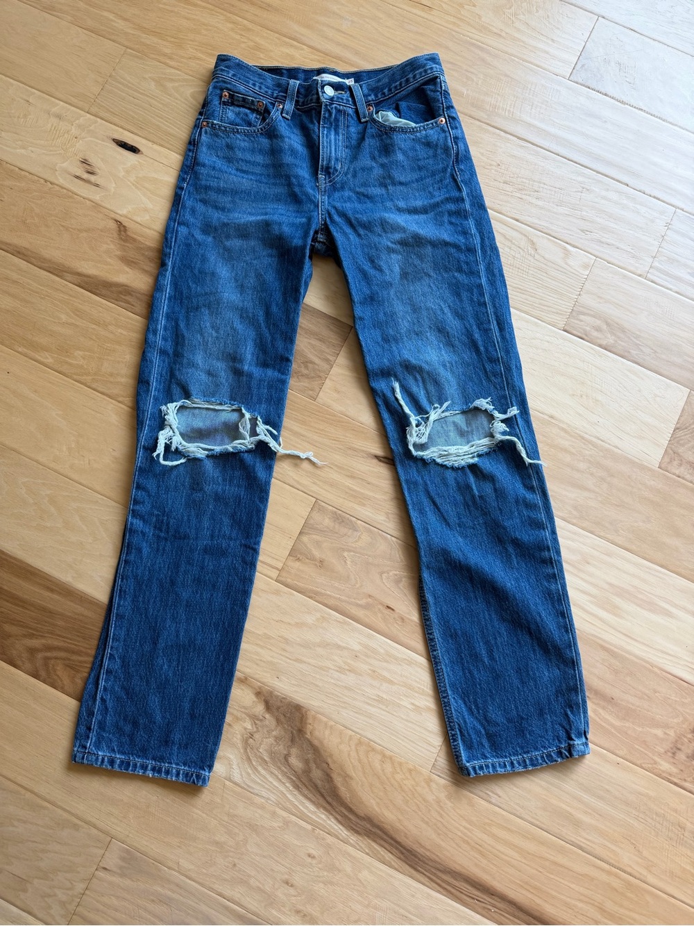 Levi's Low Pro Straight Jeans, Size 25.